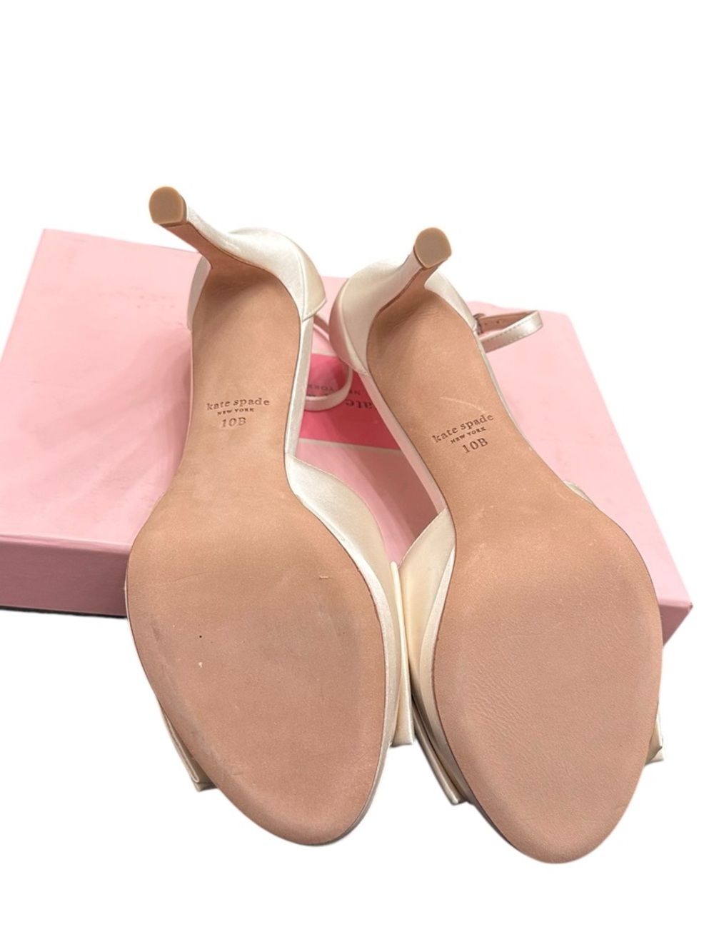 Kate Spade New York Ivory Satin Bridal Evening Dress Sandals Women’s 10B - Picture 13 of 13